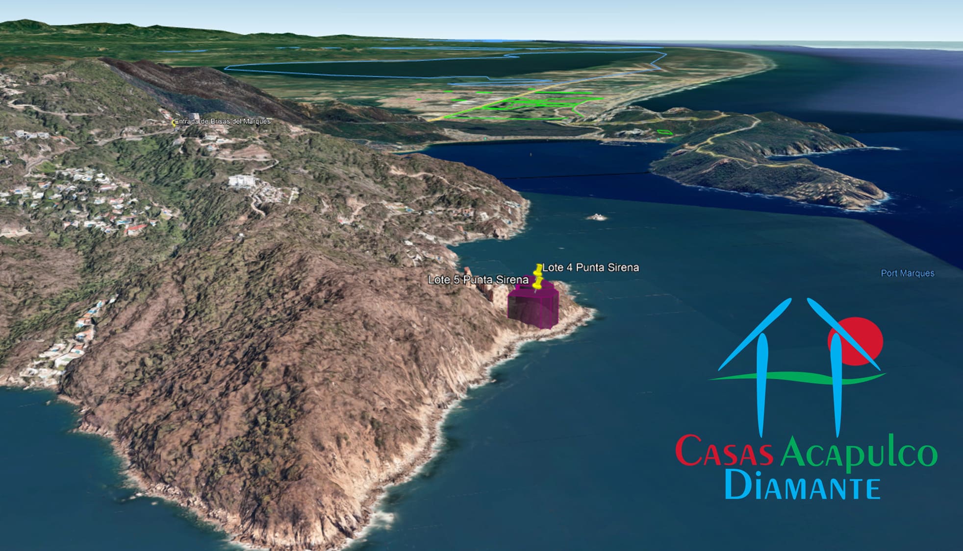 Terreno Brisas del Marqués Punta Sirena lotes 4 y 5 - Ubicación satelital y entorno 14